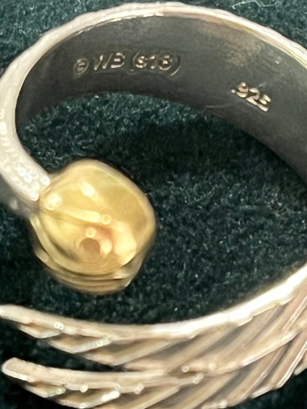 Harry Potter Golden Snitch Wrap Ring 925 Sterling Silver & Gold Plated Size 7 - Picture 3 of 7